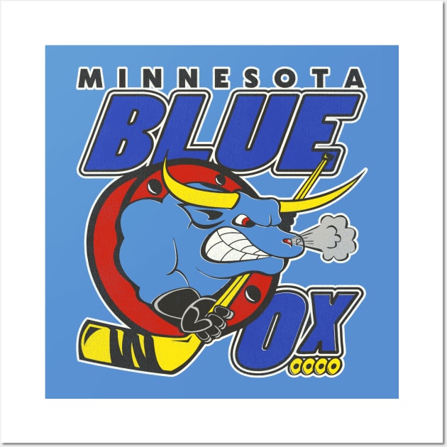 Defunct Minnesota Blue Ox Roller Hockey Wall Art by Defunctland